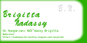 brigitta nadassy business card
